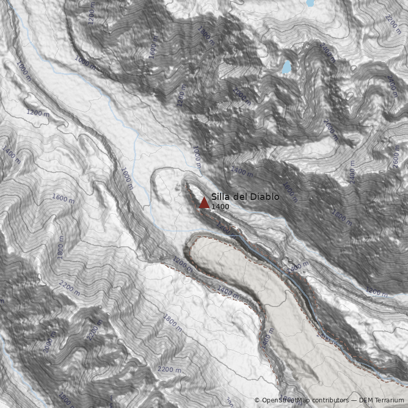 Mapa Cerro Silla del Diablo